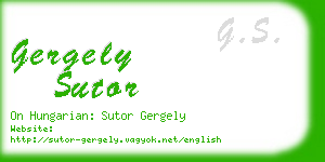 gergely sutor business card